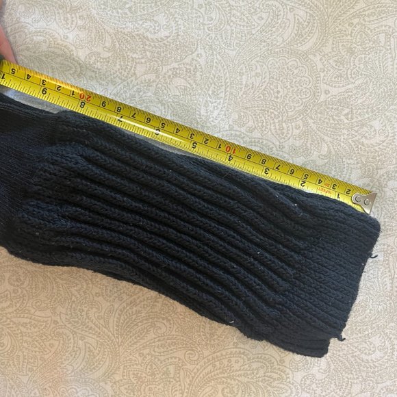 Women's Heavy Black Slouch Socks 80s 90s - Picture 2 of 3